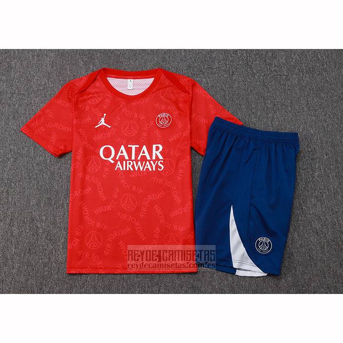 Chandal del Paris Saint-Germain Jordan Manga Corta 2024-2025 Rojo - Pantalon Corto